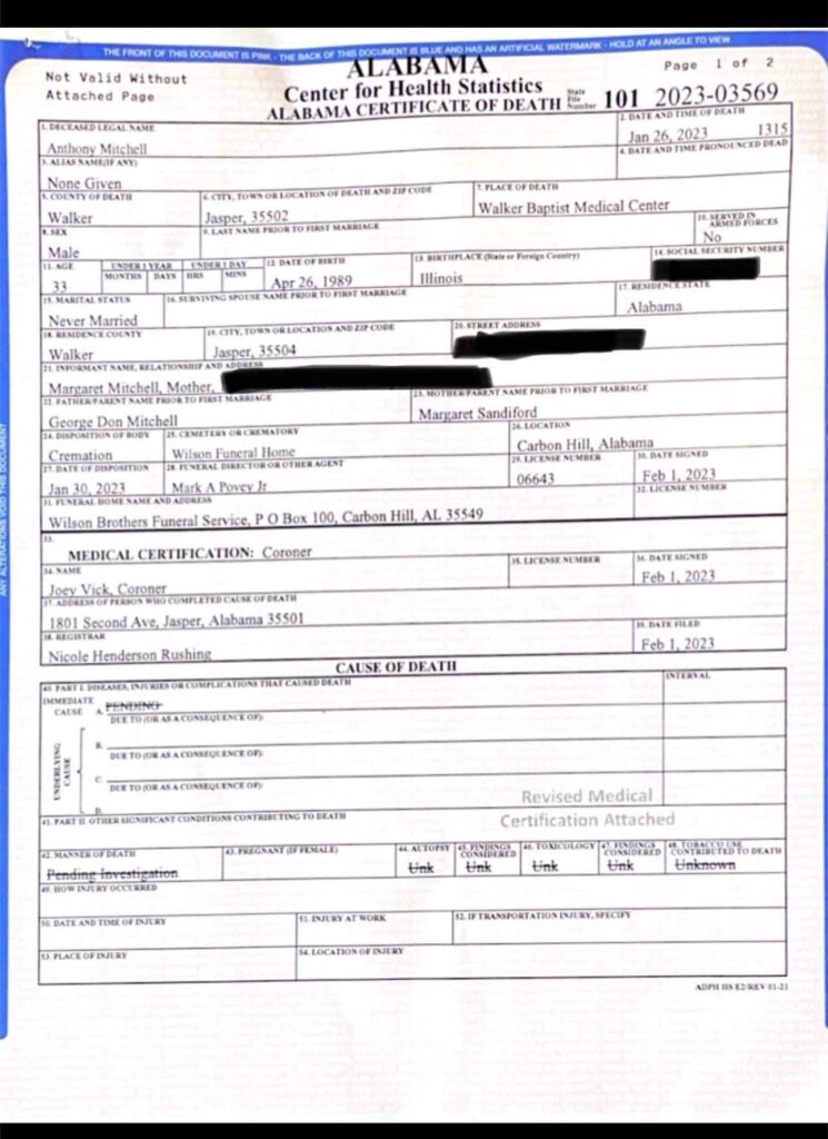 Leaked document speaks to manner of WCSO inmate Mitchell’s death