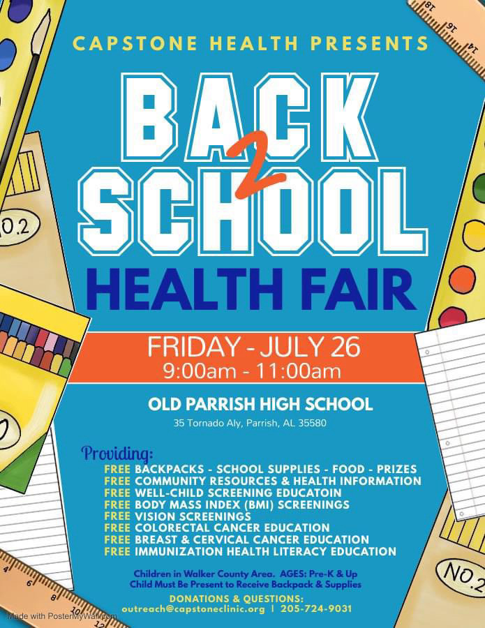 Capstone Health hosting back to school giveaways